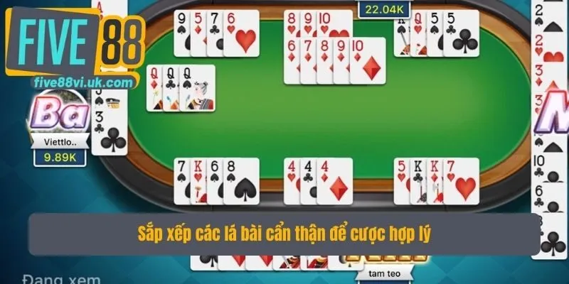 Sắp xếp các lá bài cẩn thận để cược hợp lý Sắp xếp các lá bài cẩn thận để cược hợp lý