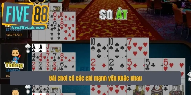 Bài chơi có các chi mạnh yếu khác nhau Bài chơi có các chi mạnh yếu khác nhau