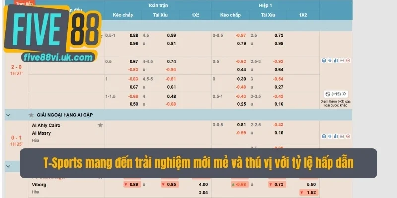T-Sports mang đến trải nghiệm mới mẻ và thú vị với tỷ lệ tham gia hấp dẫn T-Sports mang đến trải nghiệm mới mẻ và thú vị với tỷ lệ tham gia hấp dẫn